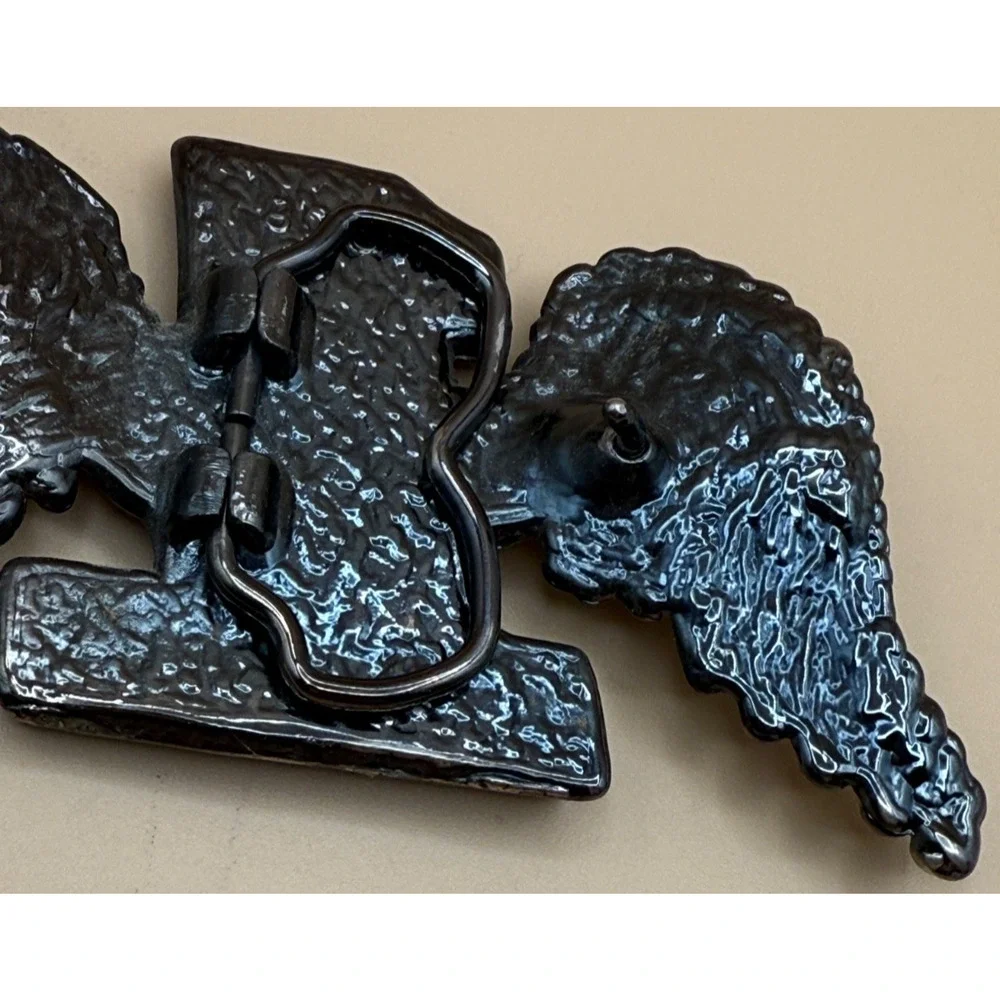 Vintage Harley-Davidson Winged Belt Buckle 5” Metal Biker Motorcycle